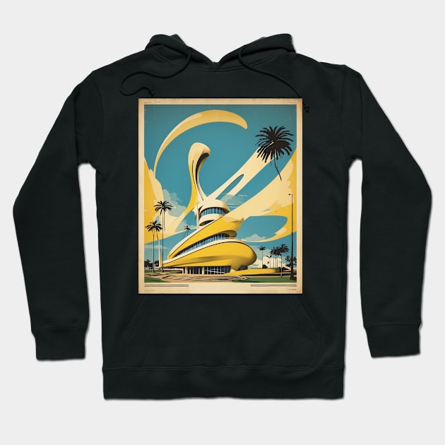 Museu Oscar Niemeyer Curitiba Brazil Vintage Tourism Travel Poster Art Hoodie by TravelersGems